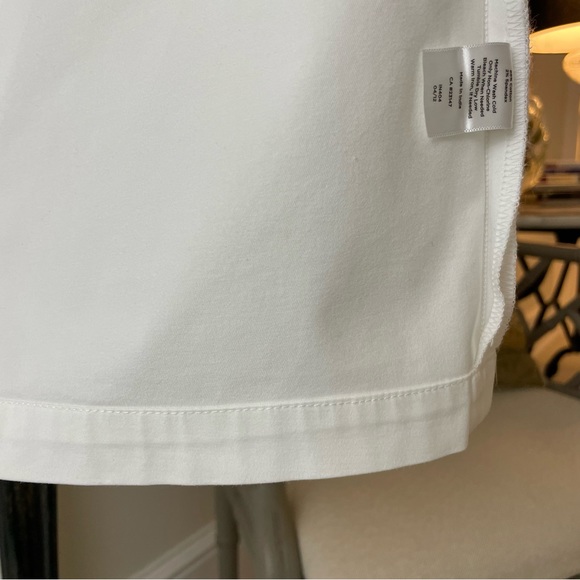 Talbots Skirt Womens 10 White Twill Button Front Pockets Summer Nautical Skirt - Picture 7 of 12